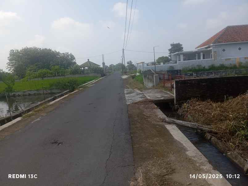 tanah 1250m2 muka 12m untuk hunian dan kolam 550jt