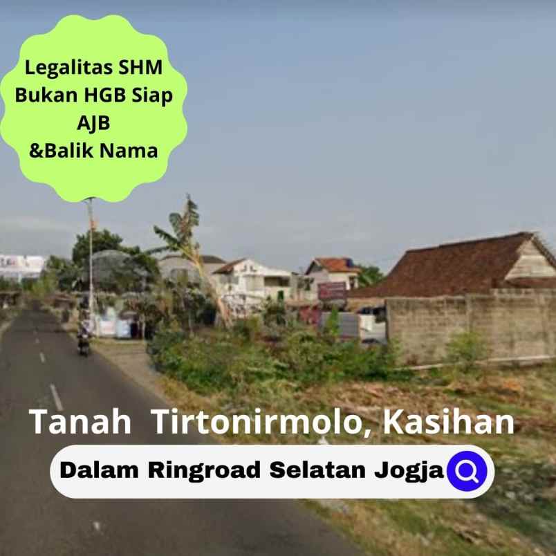 tanah bantul jogja dekat sma 1 kasihan shm 4 jutaan m