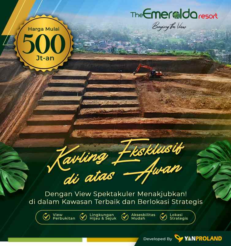 tanah kavling di atas awan hanya 500jt an