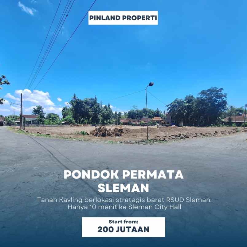 tanah kavling murah barat rsud sleman yogyakarta