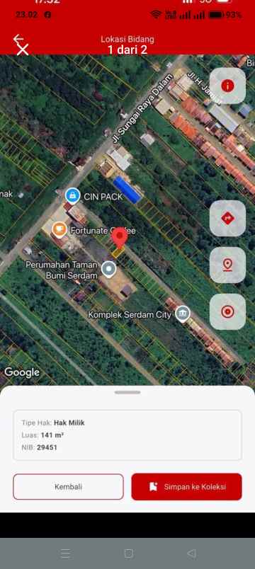 tanah siap bangun serdam city