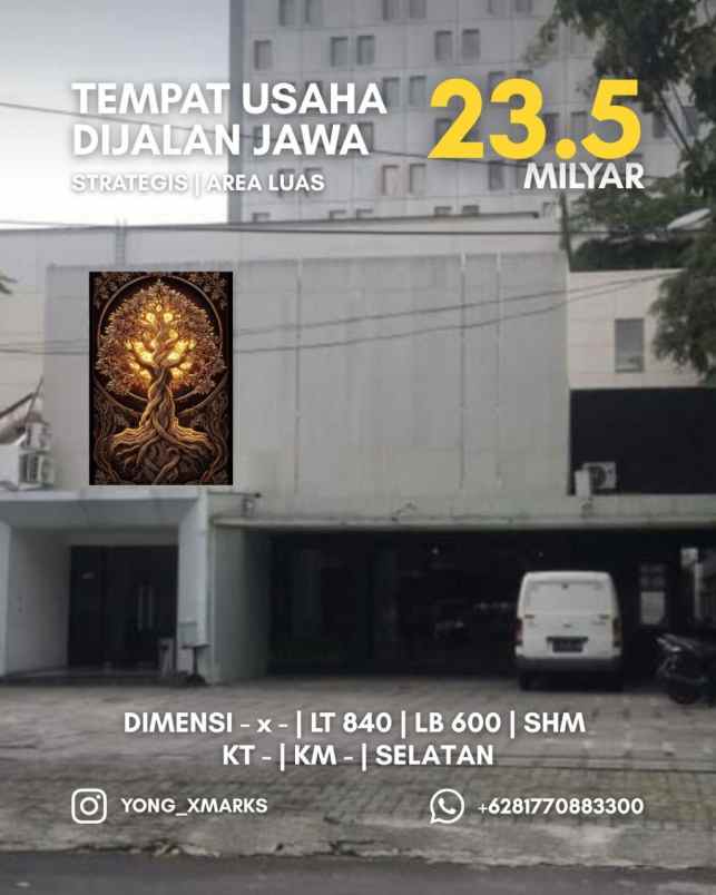tempat usaha tengah kota posisi dijalan jawa