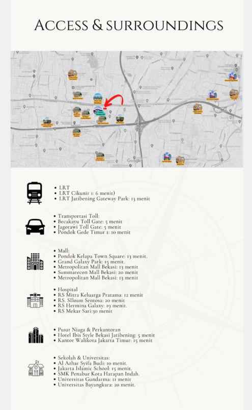 townhouse dalam komplek 10 menit ke lrt cikunir