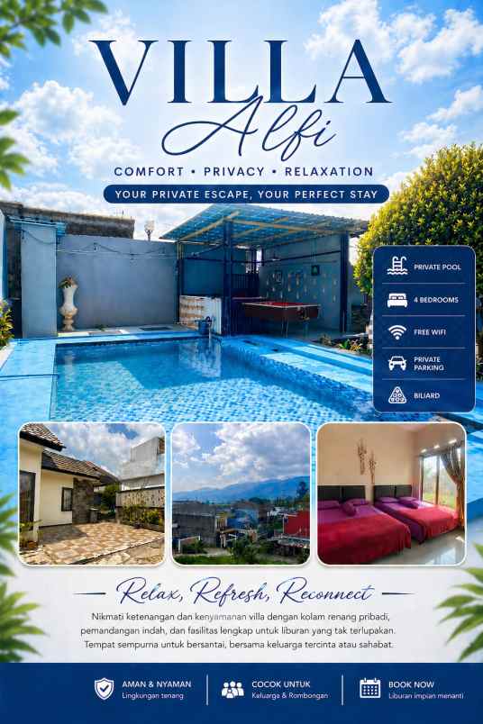 villa alfy murah puncak 1 250 aja buruan booking