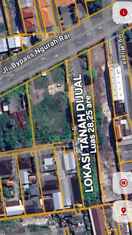 dijual 28 25 are jl bypass ngurah rai pemogan denpasar