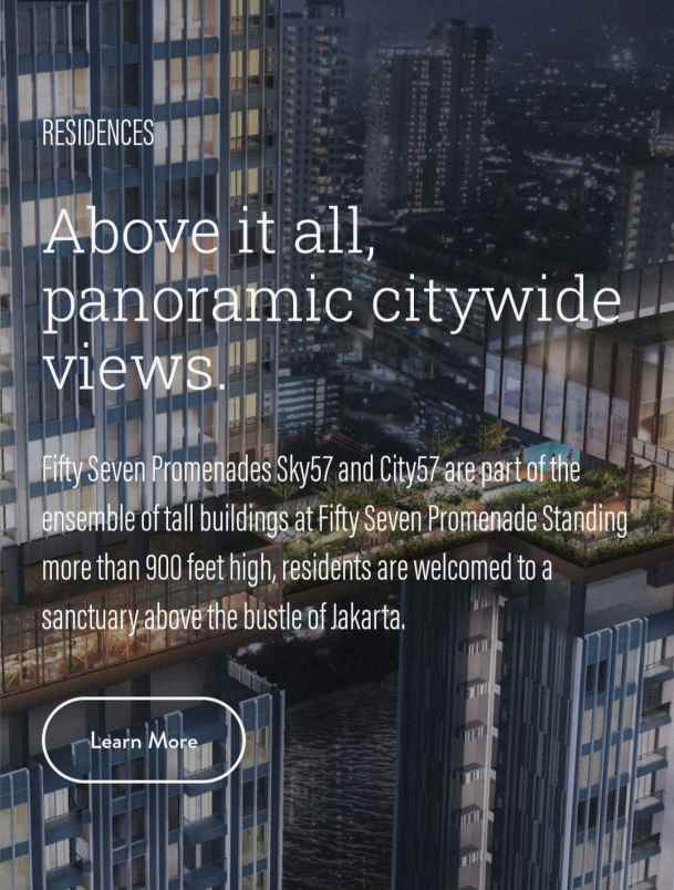 dijual apartemen 57 promenade mh thamrin jakarta pusat