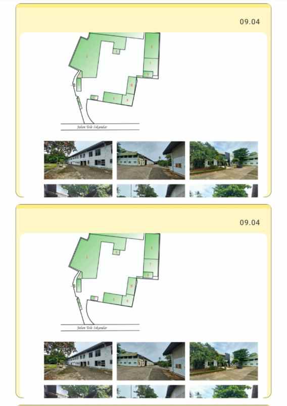 dijual gudang luas 16 720m v