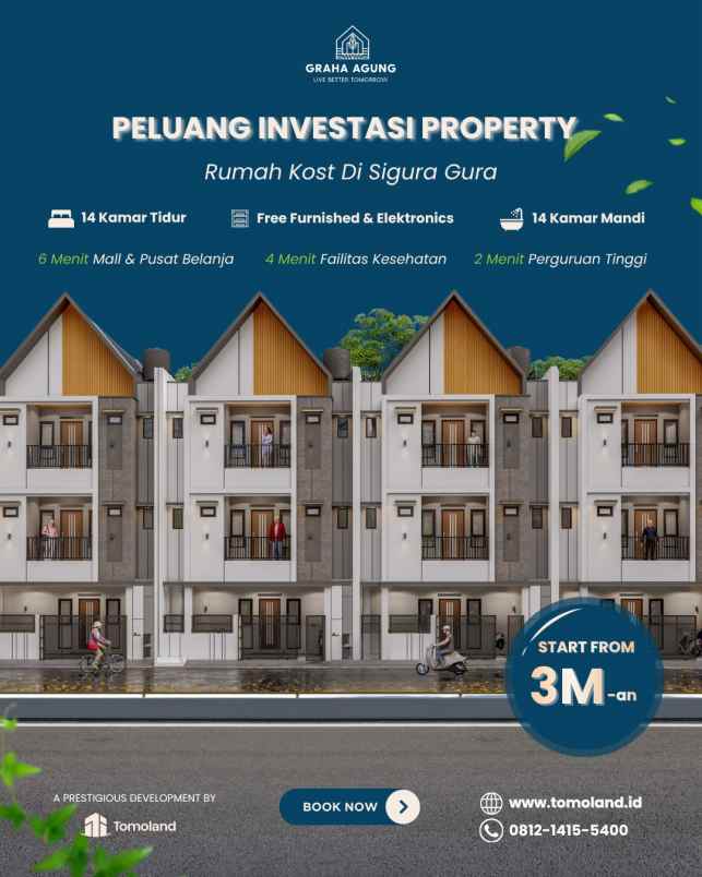 dijual kost merjosari