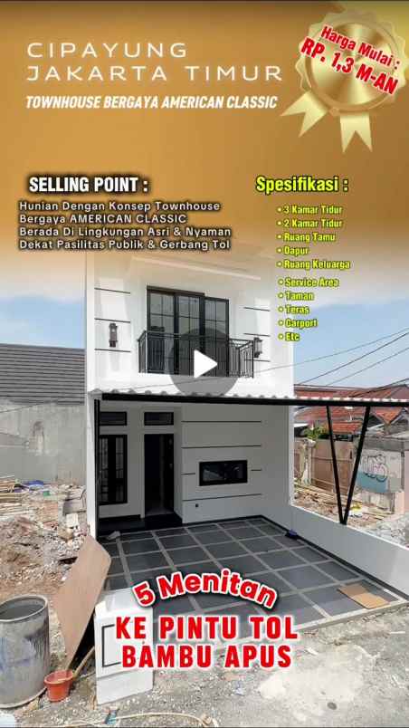 dijual rumah ceger