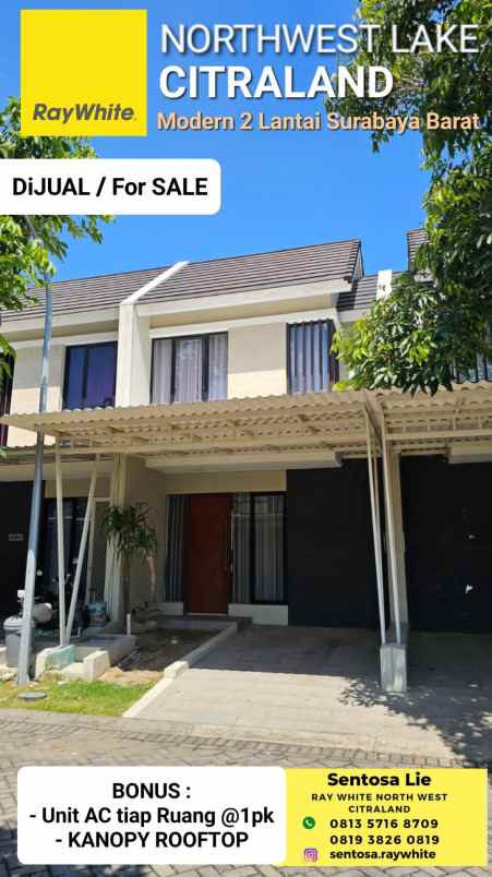dijual rumah jalan northwest lake