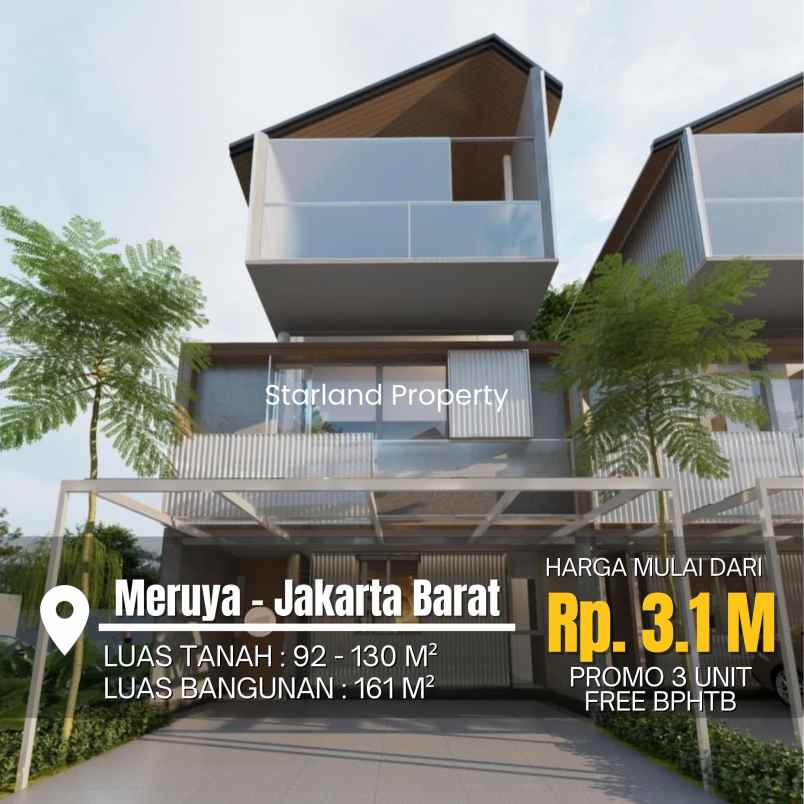 dijual rumah jalan raya meruya