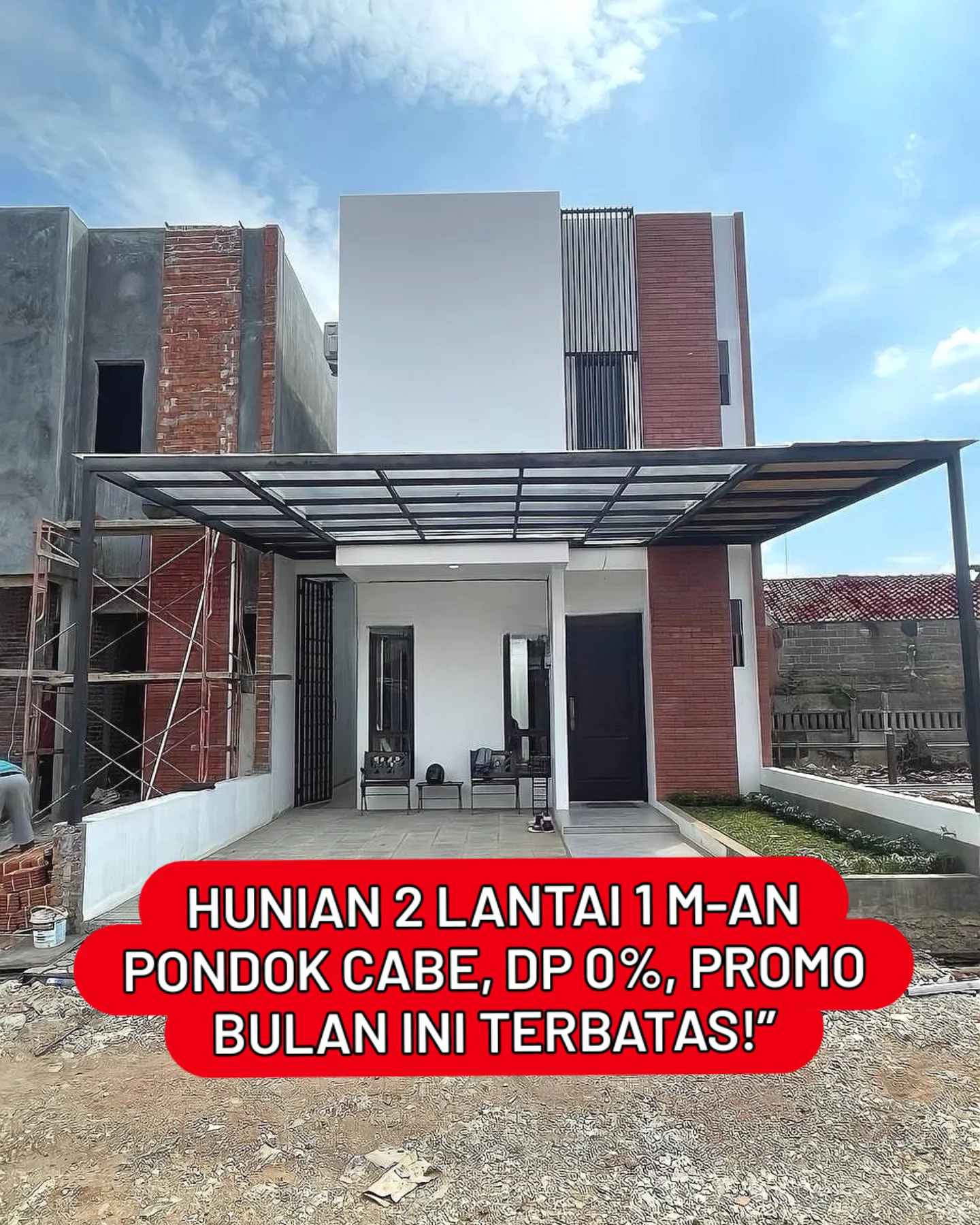 dijual rumah jalan raya pondok cabe