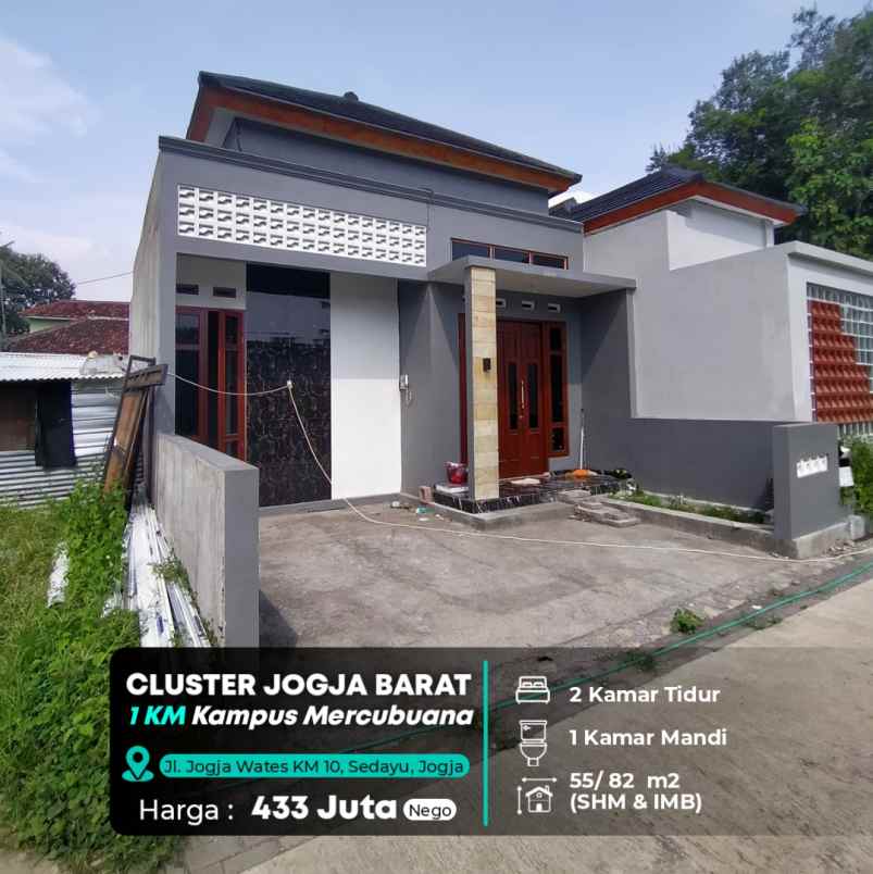 dijual rumah jl jogja wates km 10