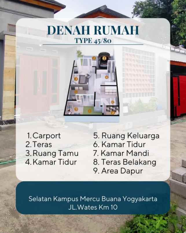 dijual rumah jl jogja wates km 10