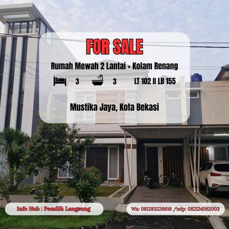 dijual rumah mustika jaya