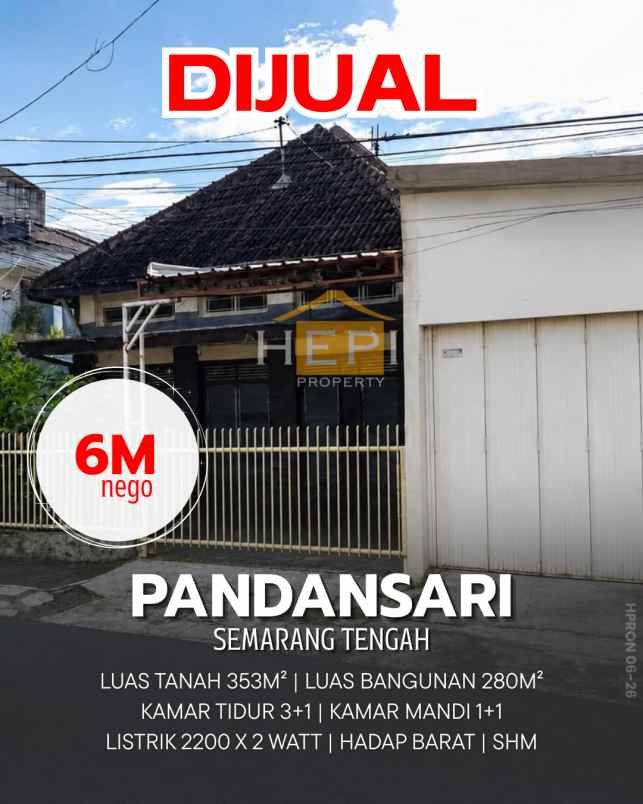 dijual rumah pandansari