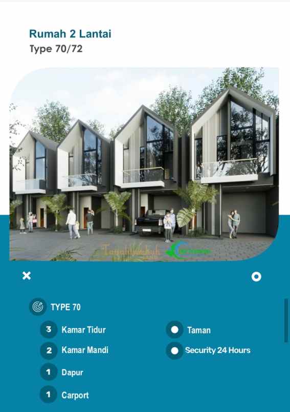 dijual rumah permana