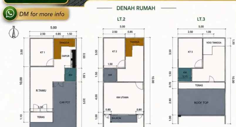dijual rumah rooftop 1 milyran di jagakarsa