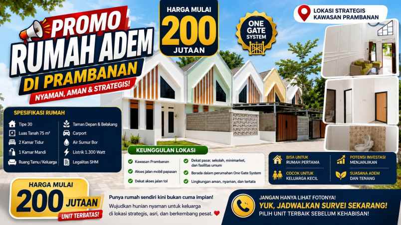dijual rumah rumah kkr 1 prambanan