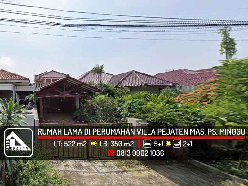 dijual rumah villa pejaten mas pasar