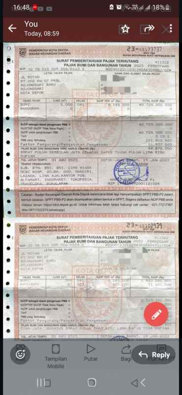 dijual sebidang tanah strategis dibawah harga njop