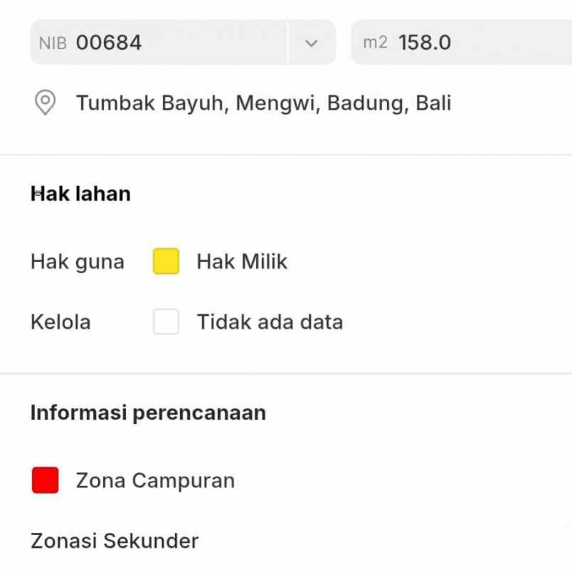 dijual tanah buluh indah