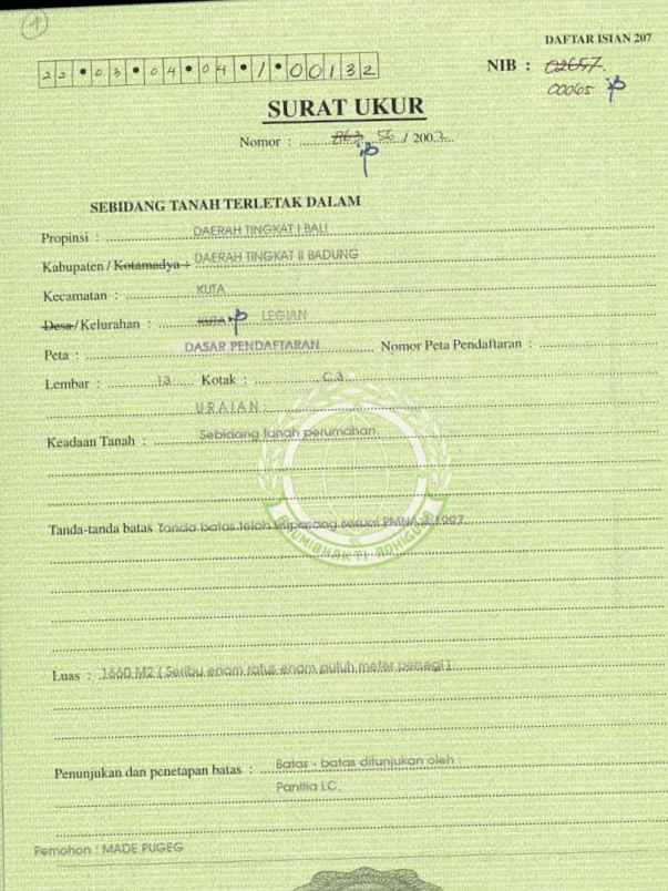 dijual tanah dewi sri kresna