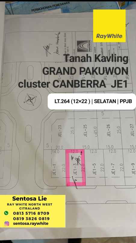 dijual tanah jalan grand harvest