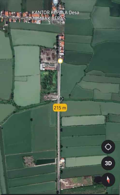 dijual tanah jalan raya tambak beras