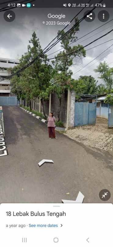 dijual tanah jl lebak bulus tengah