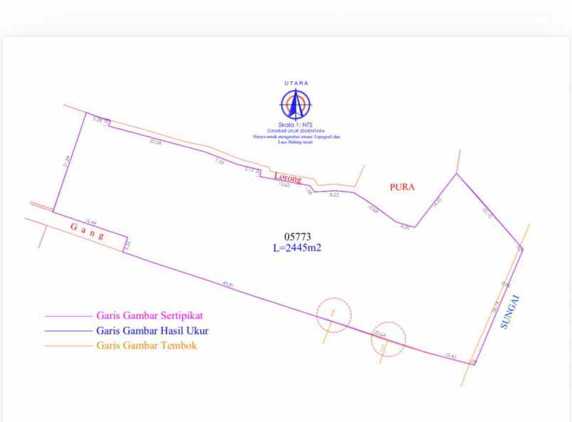 dijual tanah jl nelayan