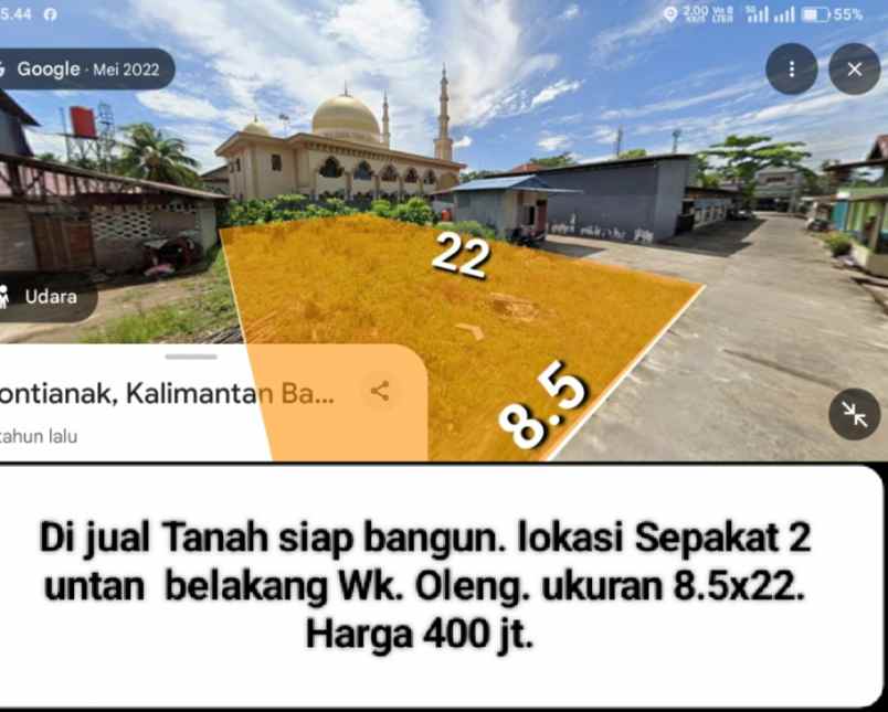 dijual tanah sepakat