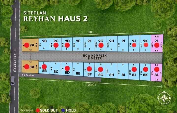 dijual villa jalan kalpataru pondok