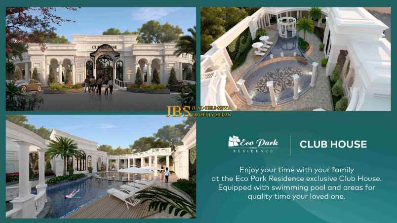 dijual villa komplek eco park residence