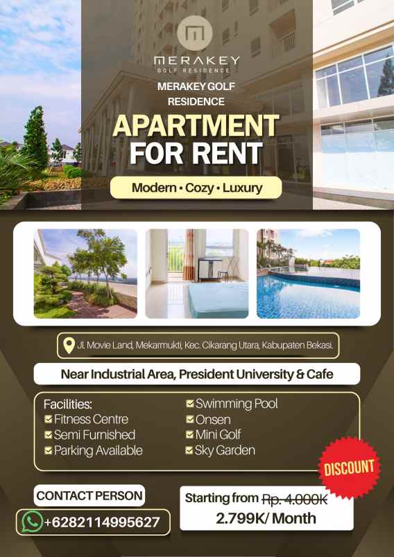 disewakan apartemen jl movieland movie land