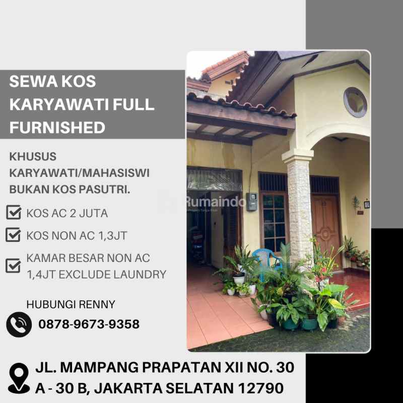 disewakan kost mampang prapatan jakarta