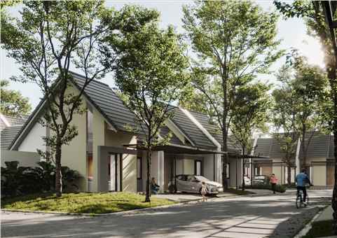 mutiara gading city cluster konsep suasana hijau