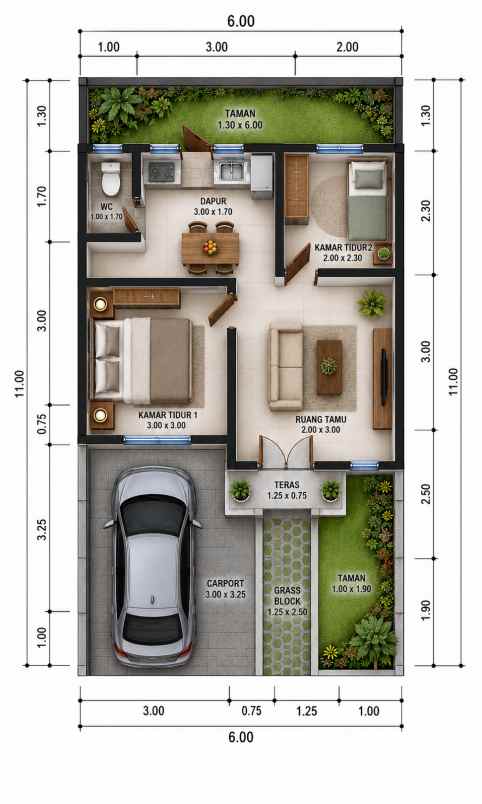 rumah american farm house minimalis murah meriah