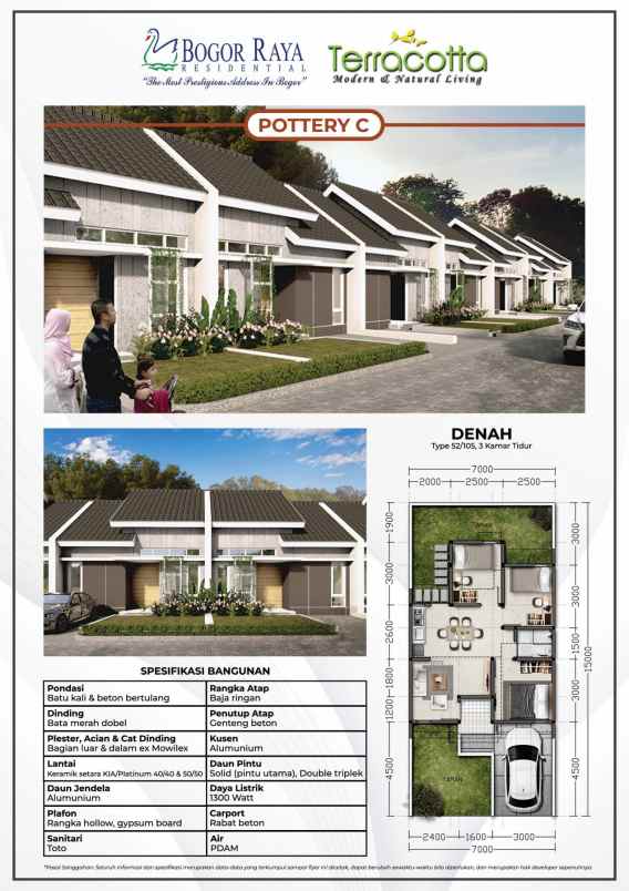 rumah bogor raya residence terracotta