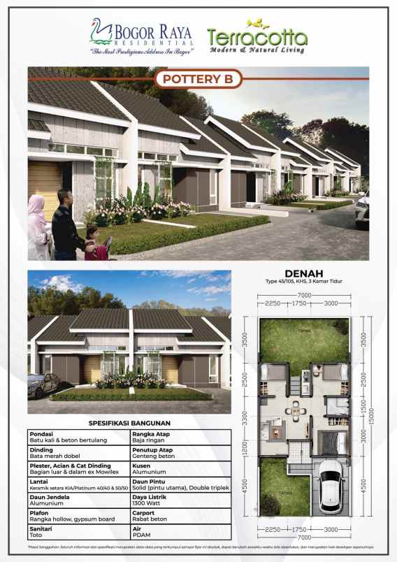 rumah bogor raya residence terracotta