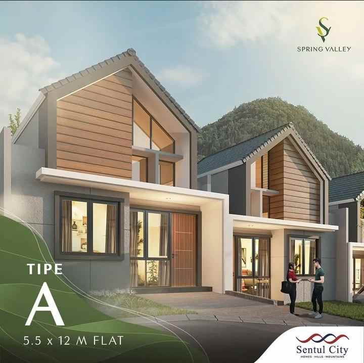 rumah indah depan gunung pancar