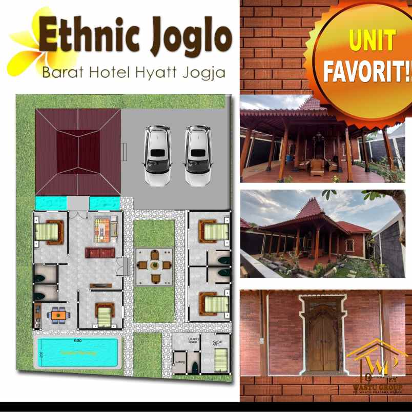 rumah joglo mewah dekat sleman city hall