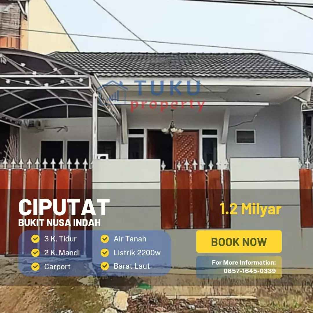 rumah modern minimalis di bukita nusa indah ciputat