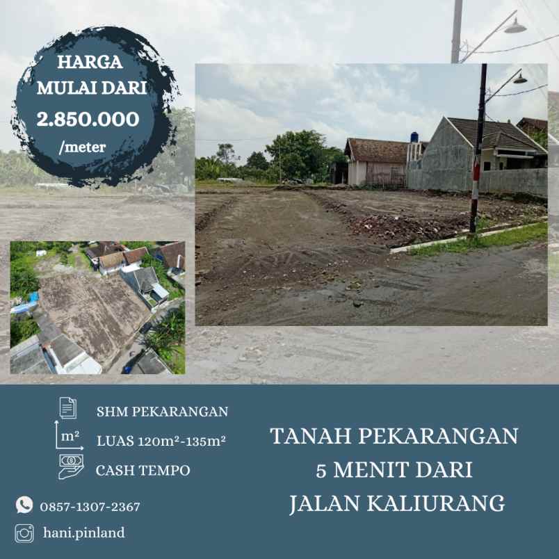 tanah pekarangan 5 menit dari jalan kaliurang