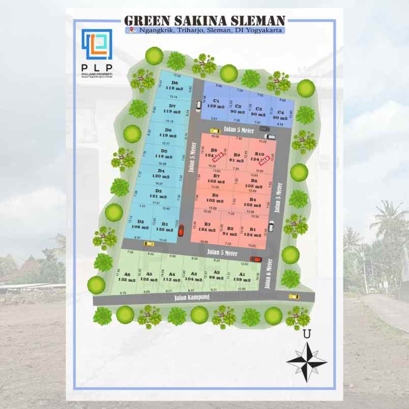 tanah pekarangan dekat pusat kota sleman