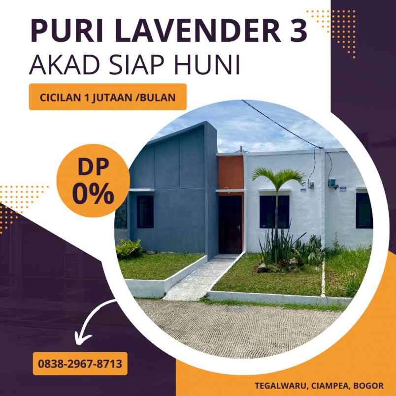 500ribu all in rumah siap huni puri lavender bogor