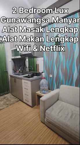 apartemen 2br gunawangsa manyar furnished siap huni