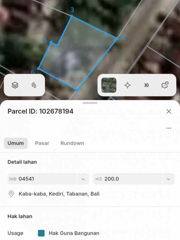 dijual 2 are jl kaba kaba kediri tabanan