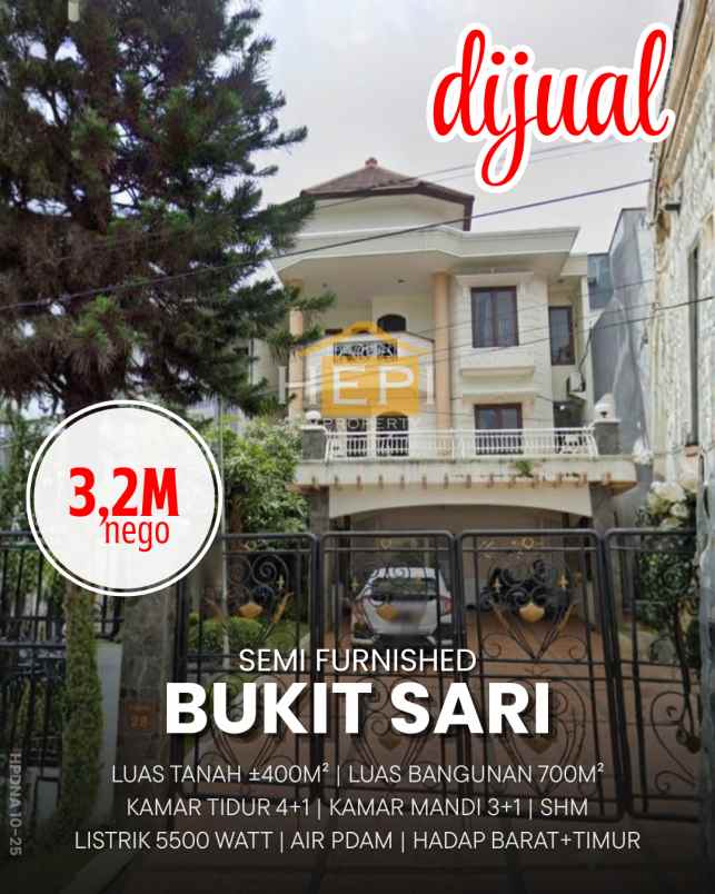 dijual 2 rumah semi furnished di bukit sari semarang