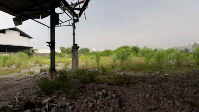 dijual gudang ex pabrik hitung tanah di legundi